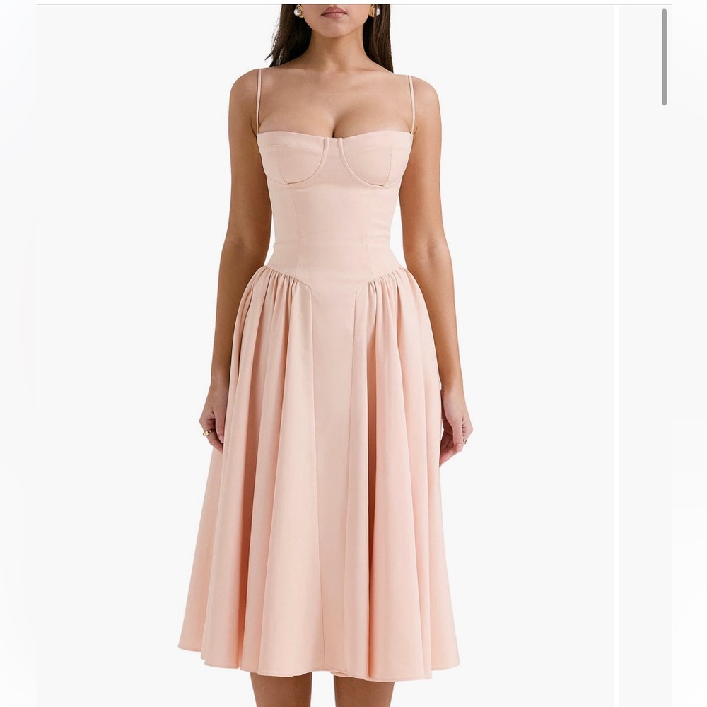 House of CB Samaria Corset Fit & Flare Dress